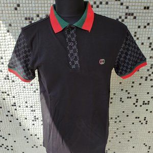 GUCCI MEN'S POLO TSHIRT BLACK